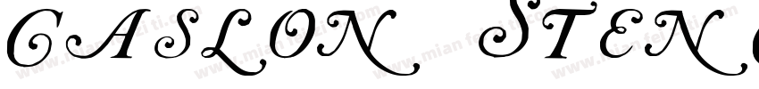 Caslon Stencil字体转换